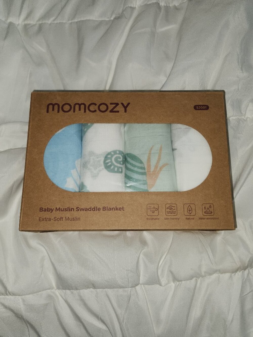 Momcozy - Muslin Swaddle Blanket Set (4-Pack)